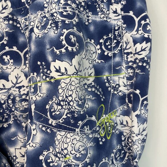 Enyce Clothing Co. Floral Blue White Shorts Pockets Men's Size 40 90's Hip Hop - Picture 8 of 16